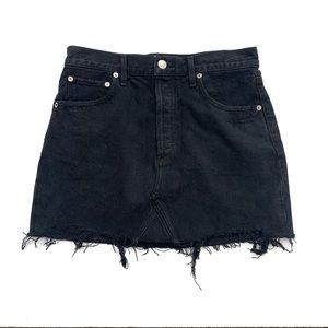 AGOLDE QUINN MINISKIRT BLACK ROCK